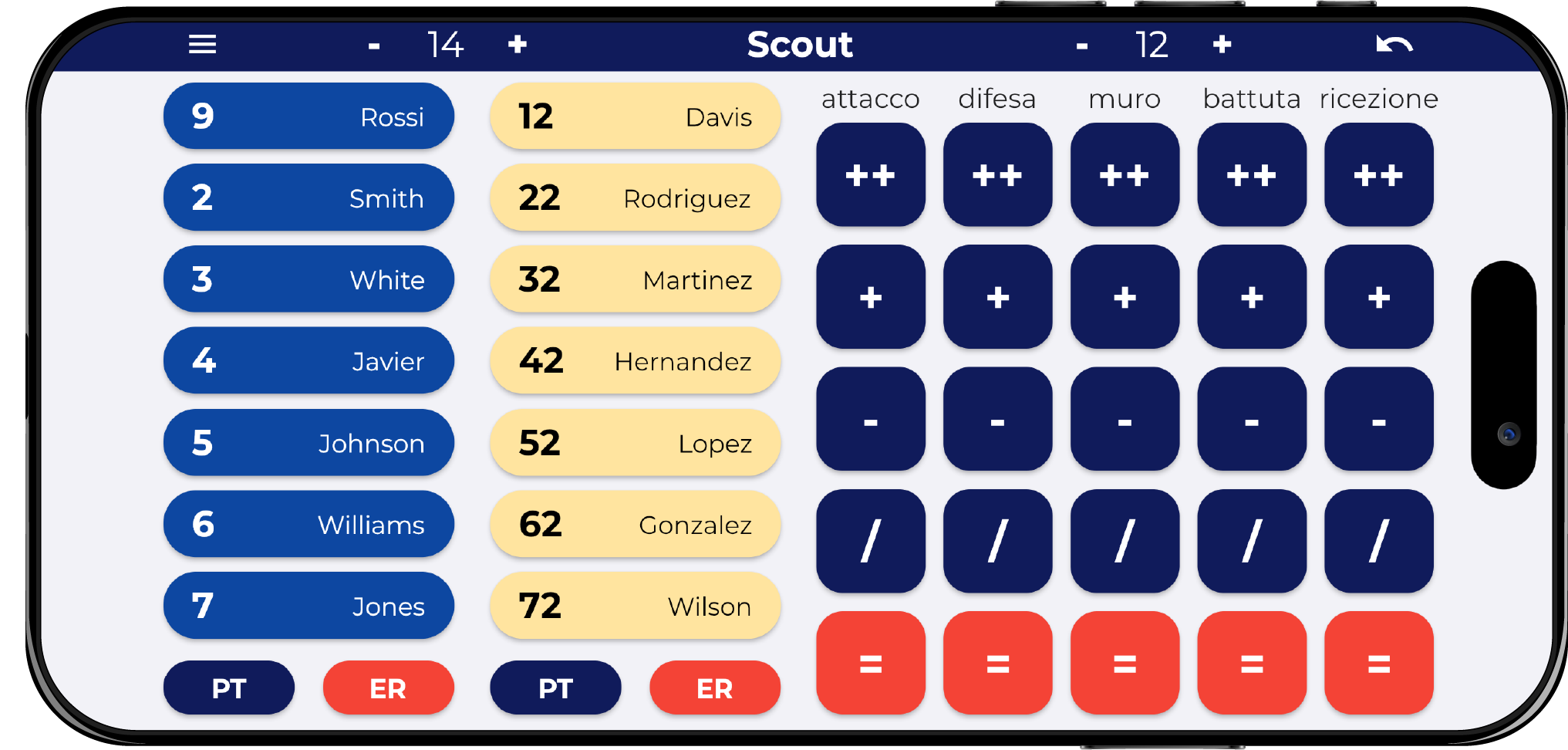 Volelyball Scout App Minimal Scout
